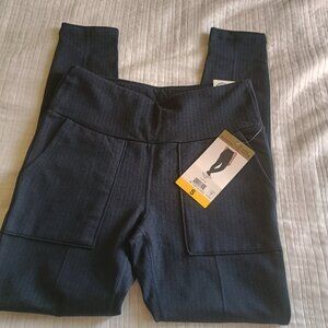 NWT Mondetta Jacquard Knit Leggings Navy Blue Size Small